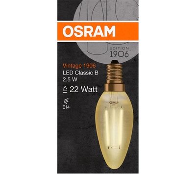 Osram LED kaarslamp Classic Vintage 1906 2.5/22W E14