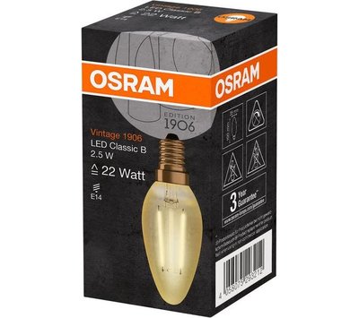 Osram LED kaarslamp Classic Vintage 1906 2.5/22W E14