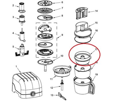 KitchenAid mengkom van keukenmachine W10597701