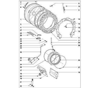 Miele verwarmingselement van wasmachine 6260485