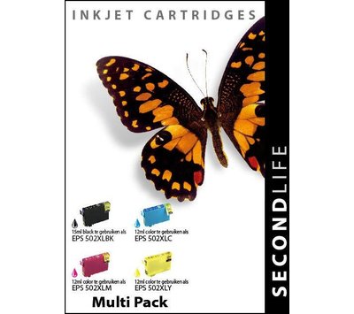 SecondLife inktcartridge voor Epson T502 multipack