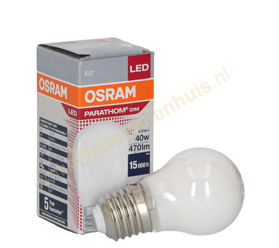 Osram LED kogellamp Classic 4.5/40W E27 mat dim