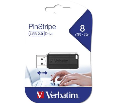 Verbatim USB stick / flash drive PinStripe 8GB USB2.0