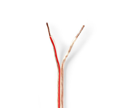 Luidsprekerkabel 1.5mm2 1m CABR1500TR1 transparant per meter