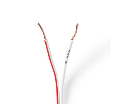 Luidsprekerkabel 0.75mm² 25m CABR0750WT250 wit