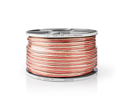 Luidsprekerkabel 4mm² 100m CABR4000TR1000 transparant