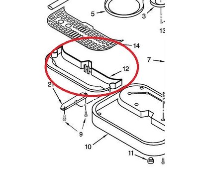 KitchenAid lekbak van koffiemachine W10756836