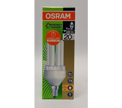 Osram Lumilux spaarlamp 11/52W 2500K E14