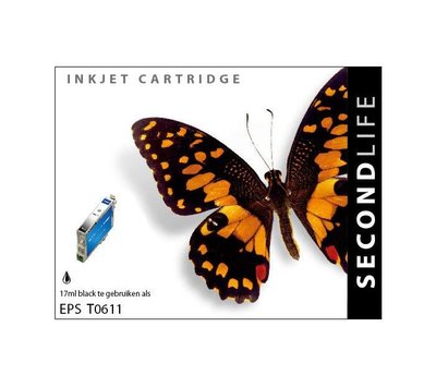 SecondLife inktcartridge voor Epson T0611 zwart