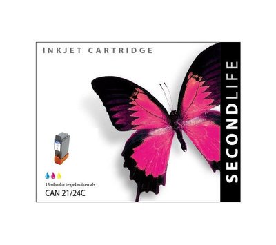 Secondlife inktcartridge voor Canon 21BK / 24BK zwart