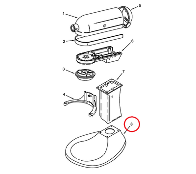 KitchenAid voet van keukenmachine 3179280