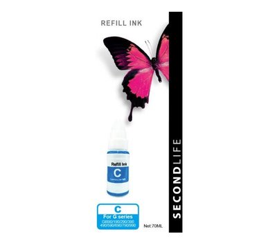 SecondLife inktvulling voor Canon GI-590 blauw
