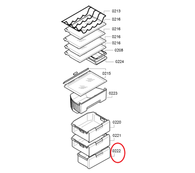 Bosch vrieslade van koelkast 00740842