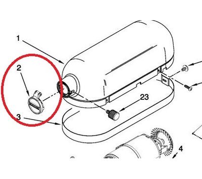 KitchenAid dop van keukenmachine WPW10395280