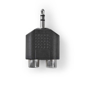 Nedis Verloop 3.5mm jack male > 2x RCA contra CAGP22940BK