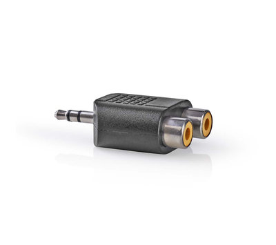 Verloop 3.5mm jack male > 2x RCA contra CAGP22940BK