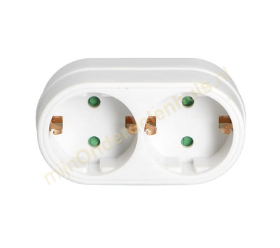 VB verdeelstekker 2x RA horizontaal wit 41259