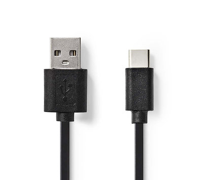 USB-A naar USB-C kabel 0.1m  (USB 2.0) CCGB60600BK01