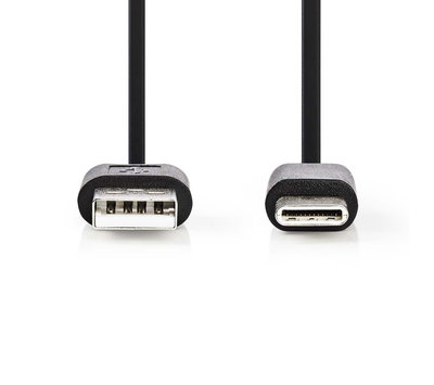 USB-A naar USB-C kabel 0.1m  (USB 2.0) CCGB60600BK01