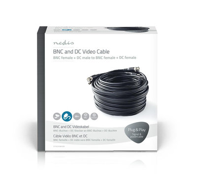 BNC coax kabel 20m CCTVCA10BK200
