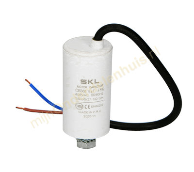 SKL condensator 8,0uF-450V met kabel