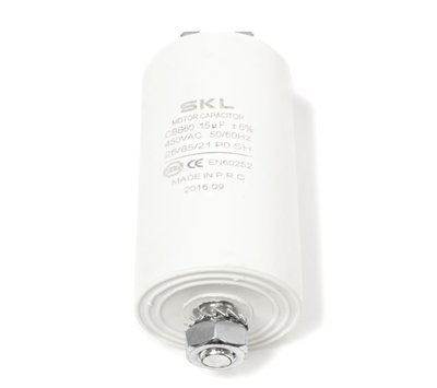 SKL condensator 15uF-450V met AMP-aansluiting