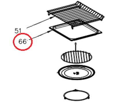 Boretti bakplaat van combimagnetron 12105500