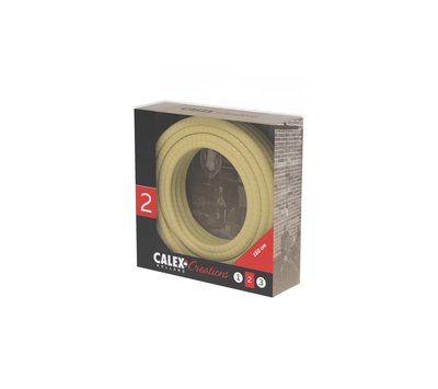 Calex textiel omwikkelde kabel metallic goud 1,5m 940222