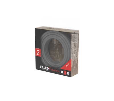 Calex textiel omwikkelde kabel metallic grijs 1,5m 940220