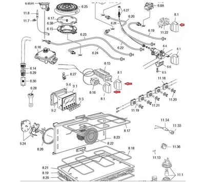 M-System knop van fornuis 2183009379