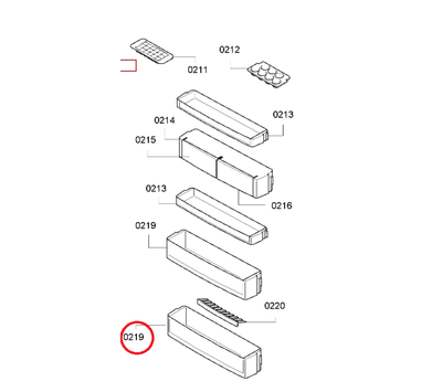 Bosch flessenbak van koelkast 00705195