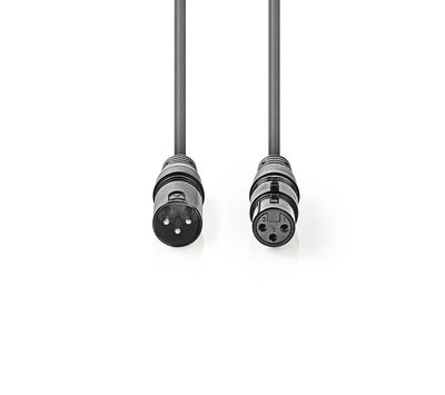 Nedis gebalanceerde audiokabel XLR naar XLR contra 20m COTG15010GY200-