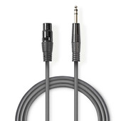 Nedis Nedis gebalanceerde audiokabel XLR contra naar Jack 6.35mm 1.5m COTH15110GY15-