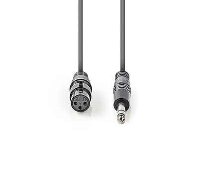 Nedis gebalanceerde audiokabel XLR contra naar Jack 6.35mm 1.5m COTH15110GY15-