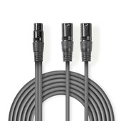 Nedis Nedis gebalanceerde audiokabel 2x XLR naar XLR contra 1.5m COTH15020GY15-