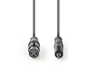 Nedis gebalanceerde audiokabel XLR contra naar Jack 3.5mm 1m COTH15320GY10-