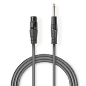 Nedis Nedis ongebalanceerde audiokabel XLR contra naar Jack 6.35mm 3m COTH15120GY30-