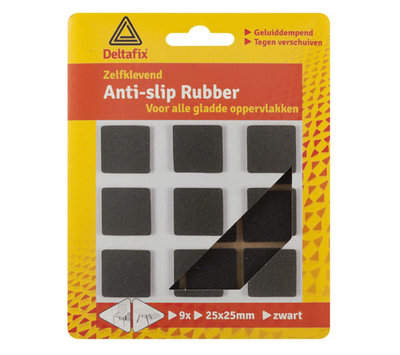 Deltafix anti-slip rubber 25mm zwart 739