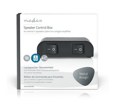 Nedis luidspreker schakelaar ASWI2602BK