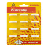 Deltafix Deltafix meubelglijders nylon 30mm wit 4652