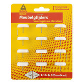 Deltafix Deltafix meubelglijders nylon 25mm wit 4651