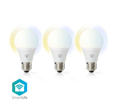Nedis SmartLife LED lamp E27 3 stuks WIFILRW30E27