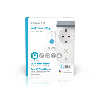 Nedis SmartLife smart stekker + verbruiksmeter WIFIPO120FWT