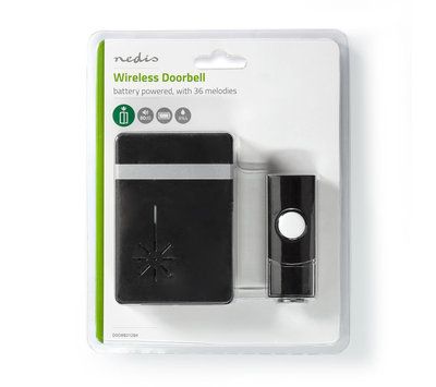 Nedis draadloze deurbel DOORB212BK