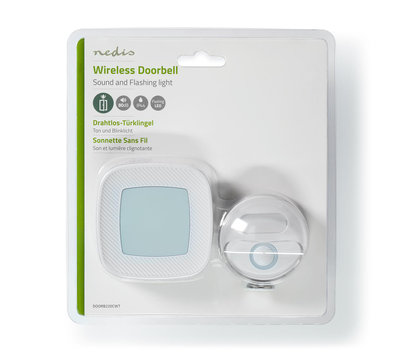 Nedis draadloze deurbel op stroom DOORB220CWT