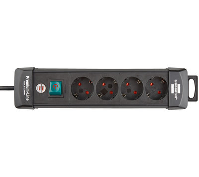 Brennenstuhl tafelcontactdoos 4-voudig zwart 1951140100