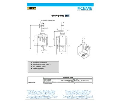 Ulka vibratiepomp voor koffiemachine EP5FMGW