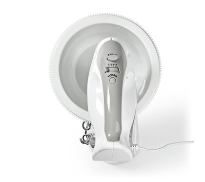 Nedis handmixer met kom wit KAHM110CWT