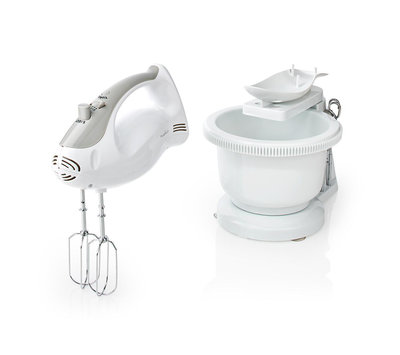 Nedis handmixer met kom wit KAHM110CWT