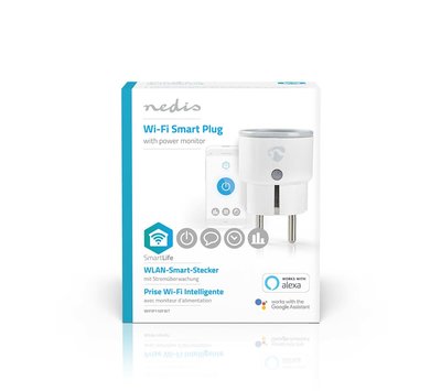 Nedis SmartLife smart stekker + verbruiksmeter WIFIP110FWT